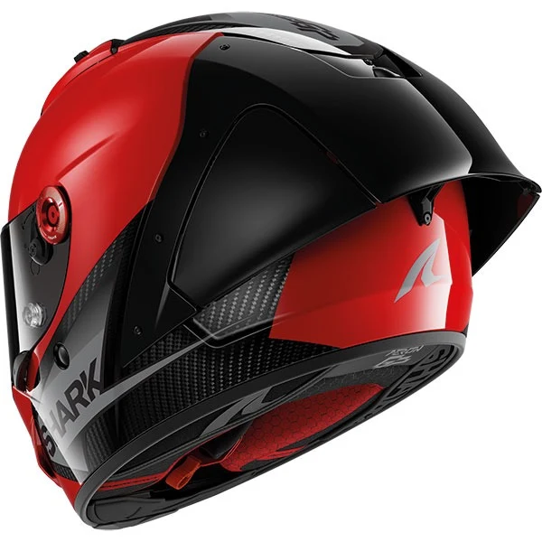 SHARK AERON GP BLANK DE CARBONO CASCO DE MOTO CARBONO ROJO ANTRACITA