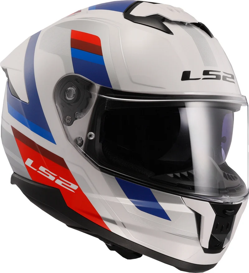 LS2 - FF808 STREAM II VINTAGE WHITE BLUE RED