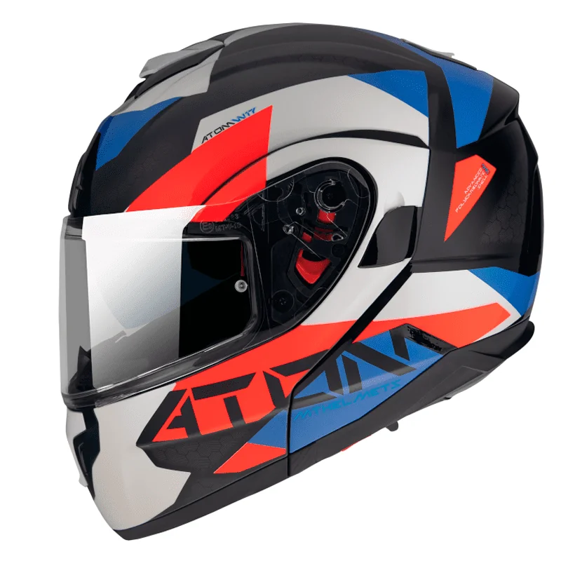 MT FU401SV ATOM SV W17 MODULAR CASCO DE MOTO A7 AZUL PERLA BRILLO