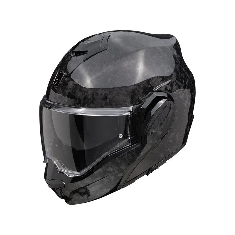 SCORPION Exo-Tech Evo Onyx Carbon Solid Casco Modular Negro