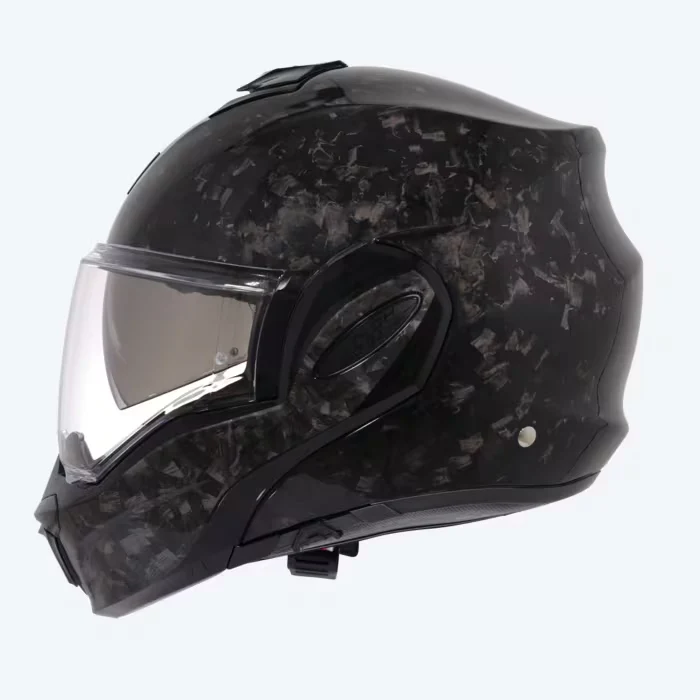 SCORPION Exo-Tech Evo Onyx Carbon Solid Casco Modular Negro