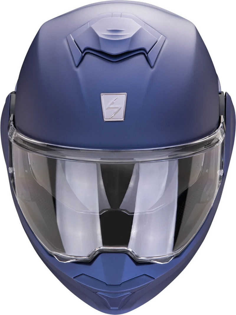 SCORPION Exo-Tech Evo Pro Solid Modular Casco Azul metal opaco