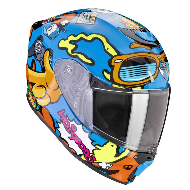 SCORPION EXO-JNR AIR FUN INTEGRAL CASCO Azul-Naranja