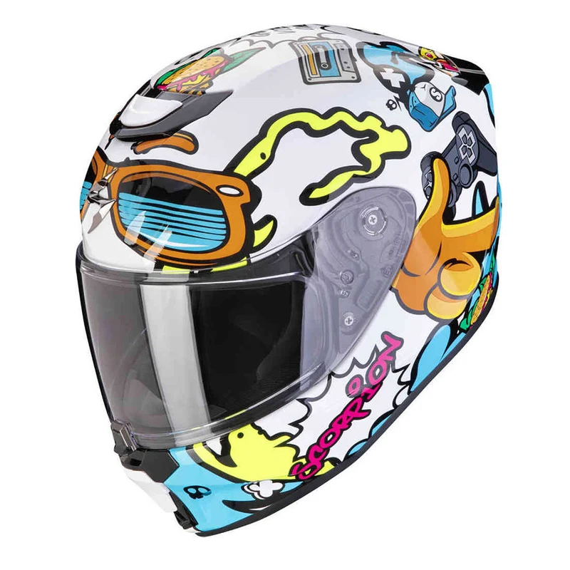 SCORPION EXO-JNR AIR FUN INTEGRAL CASCO Blanco-Azul