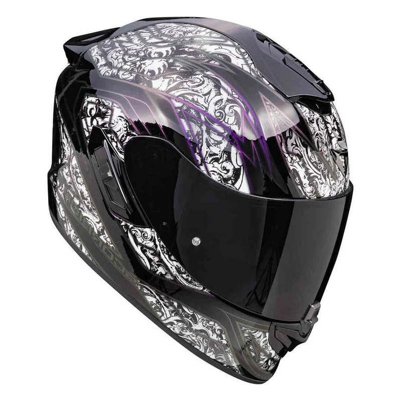 SCORPION EXO-1400 EVO II AIR FANTASY INTEGRAL CASCO Negro-Blanco
