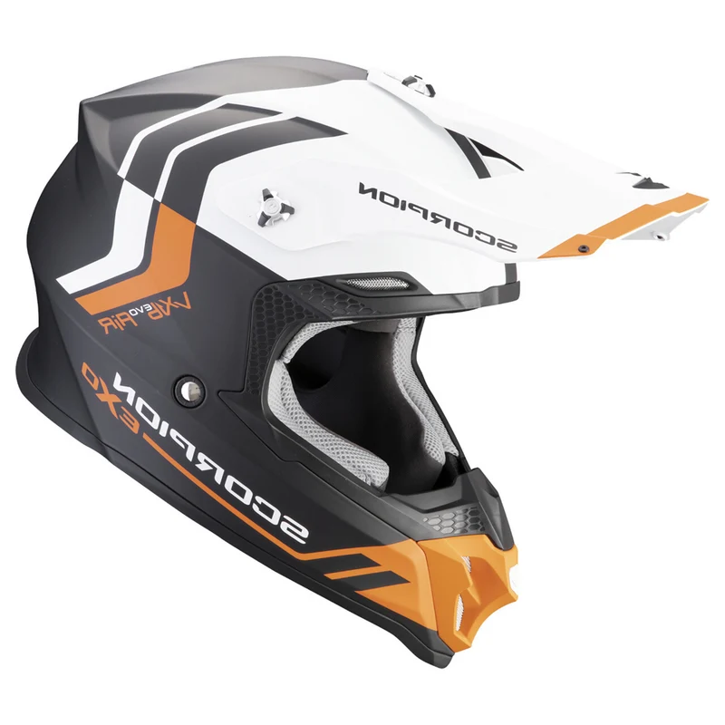 SCORPION VX 16 EVO AIR FUSION Enduor Casco Negro Naranja