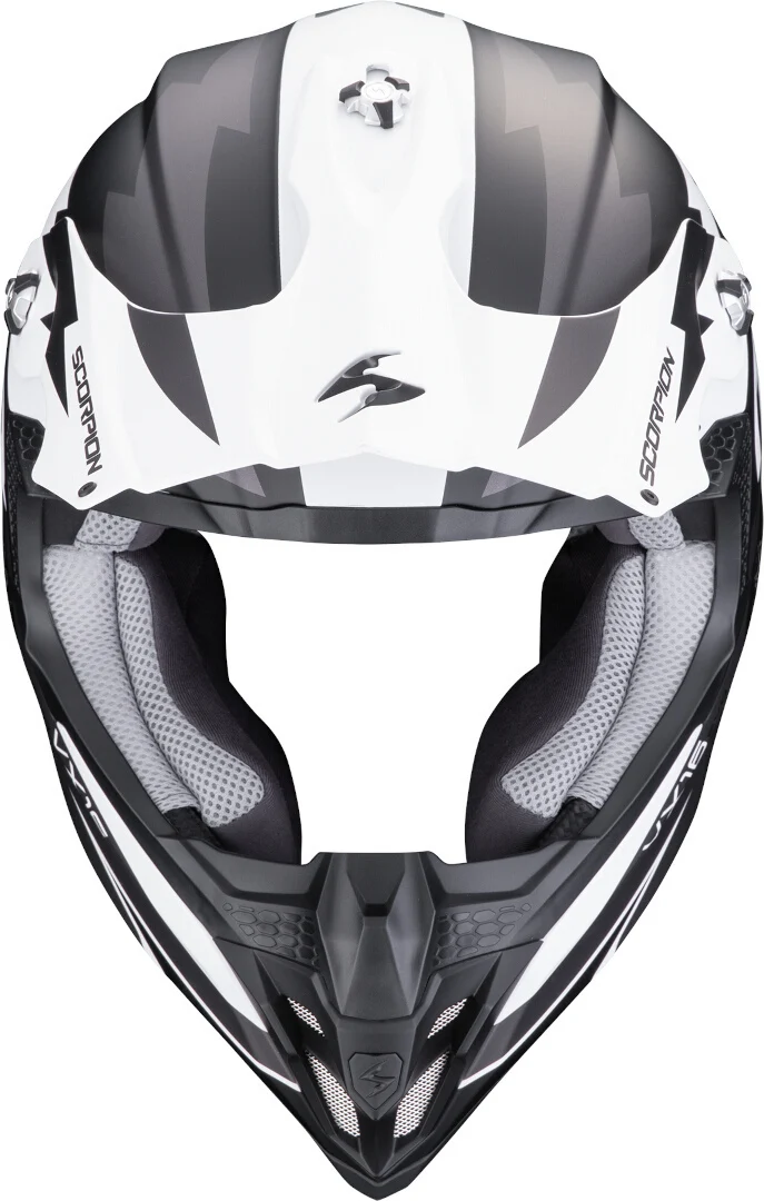 SCORPION VX 16 EVO AIR SLANTER Motocross Casco Negro Plata