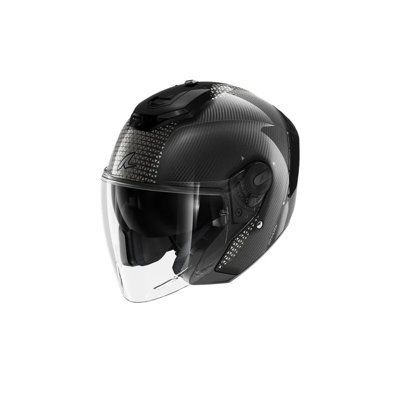 SHARK RS JET CARBON IKONIK Carbono Negro Cromado Casco