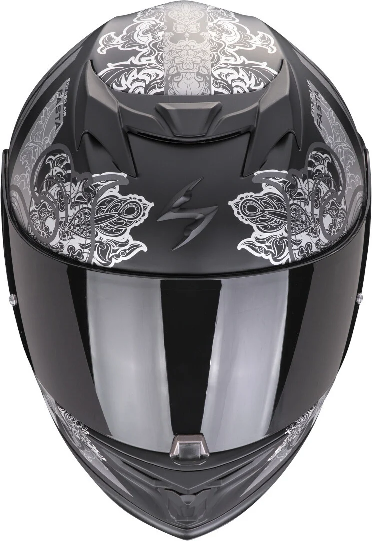 SCORPION CASCOS INTEGRALES EXO-520 EVO AIR FASTA NEGRO MATE PLATA ROSA