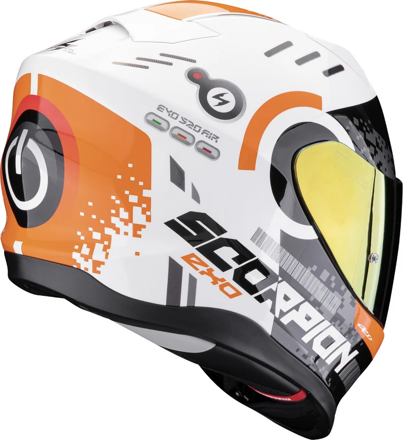 SCORPION EXO 520 EVO AIR TITAN INTEGRAL CASCO Blanco-Naranja