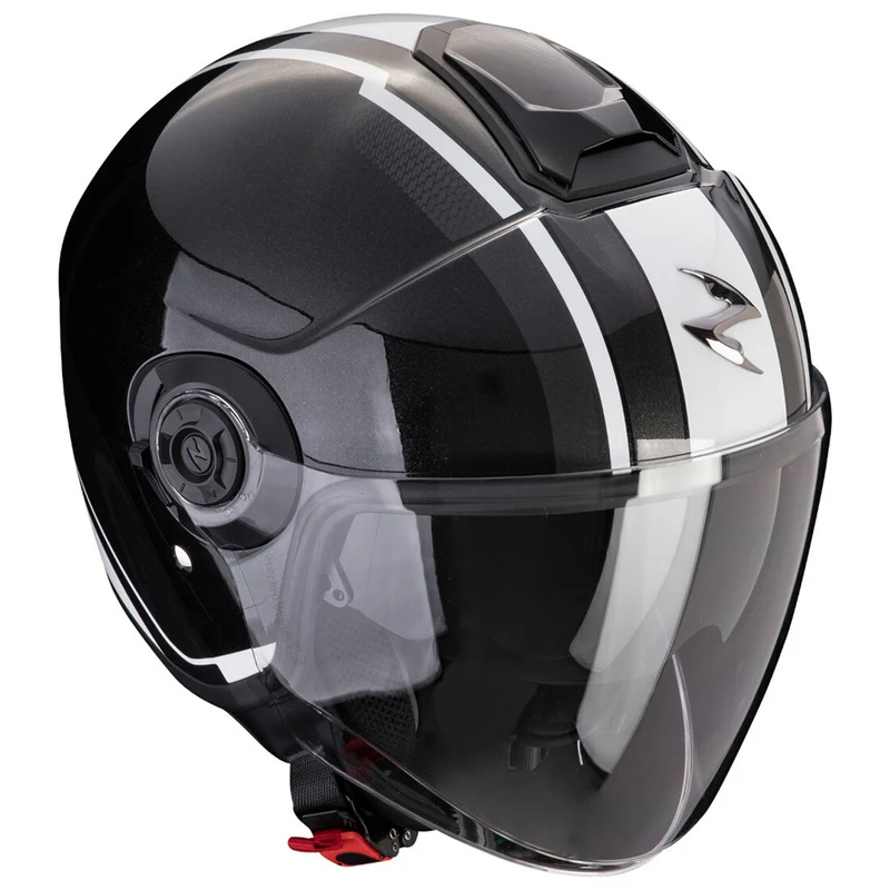 SCORPION EXO-CITY II VEL Abierto Jet Casco Metal Negro Blanco