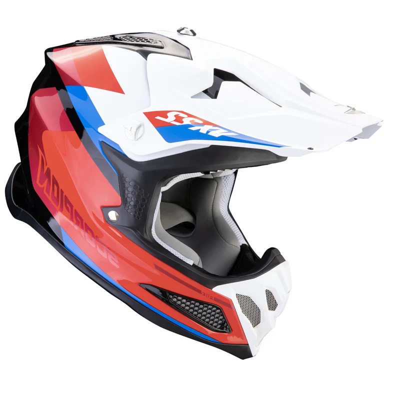 SCORPION VX 22 AIR BETA Motocross Casco Negro Rojo Blanco