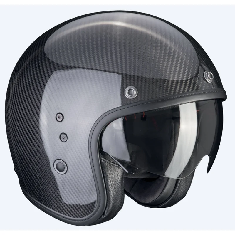 SCORPION BELFAST EVO CARBON SOLID Casco Abierto Negro