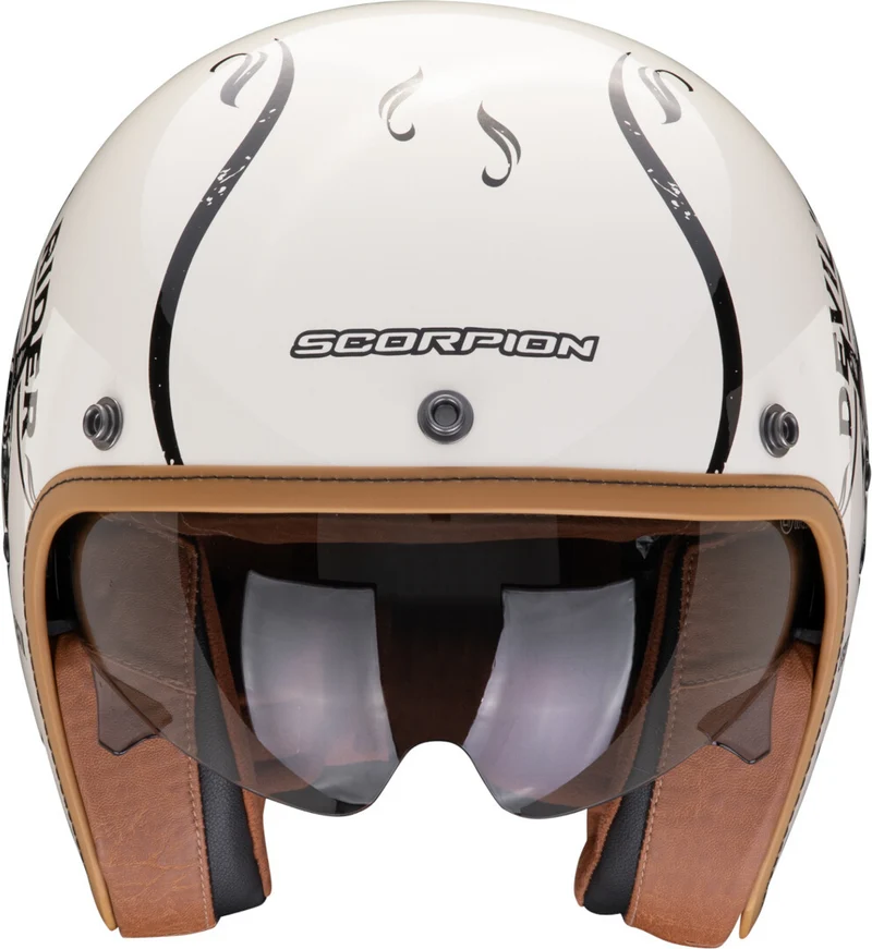 SCORPION BELFAST EVO ROMEO ABIERTO CASCO Crema-Negro