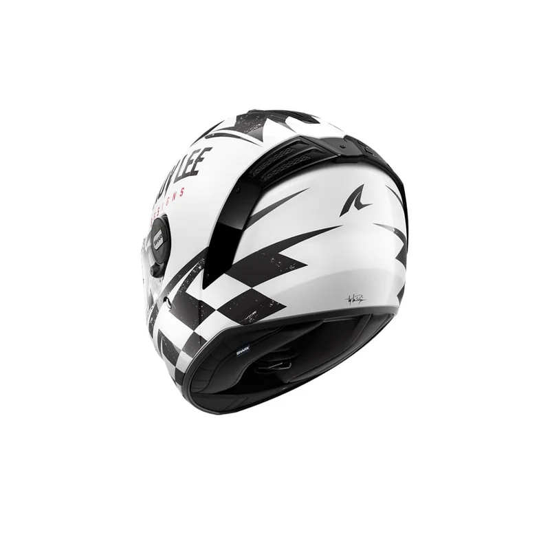 SHARK SPARTAN RS RACESHOP INTEGRAL CASCO Blanco Negro Rojo