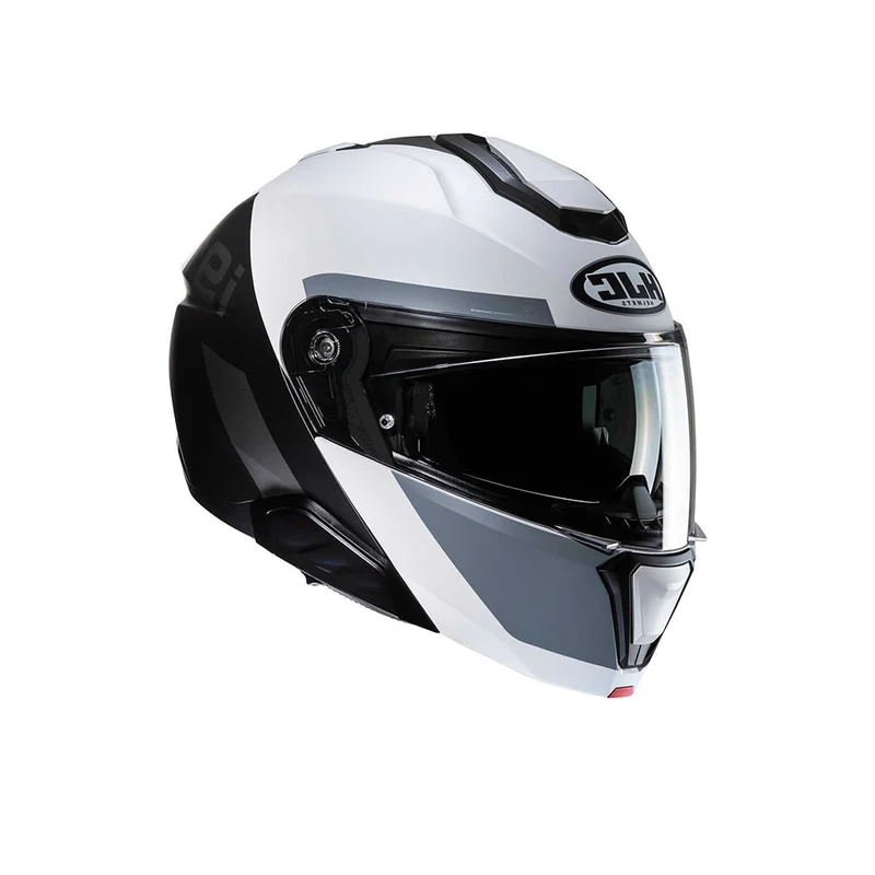 HJC i91 BINA MC5SF Moto Casco Modular Blanco Negro Gris
