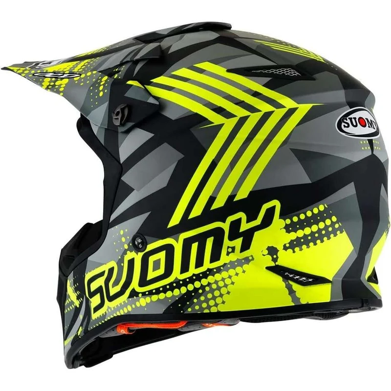 SUOMY-CASCOS MX SPEED PRO SERGEANT MATT GREY/YELLOW FLUO