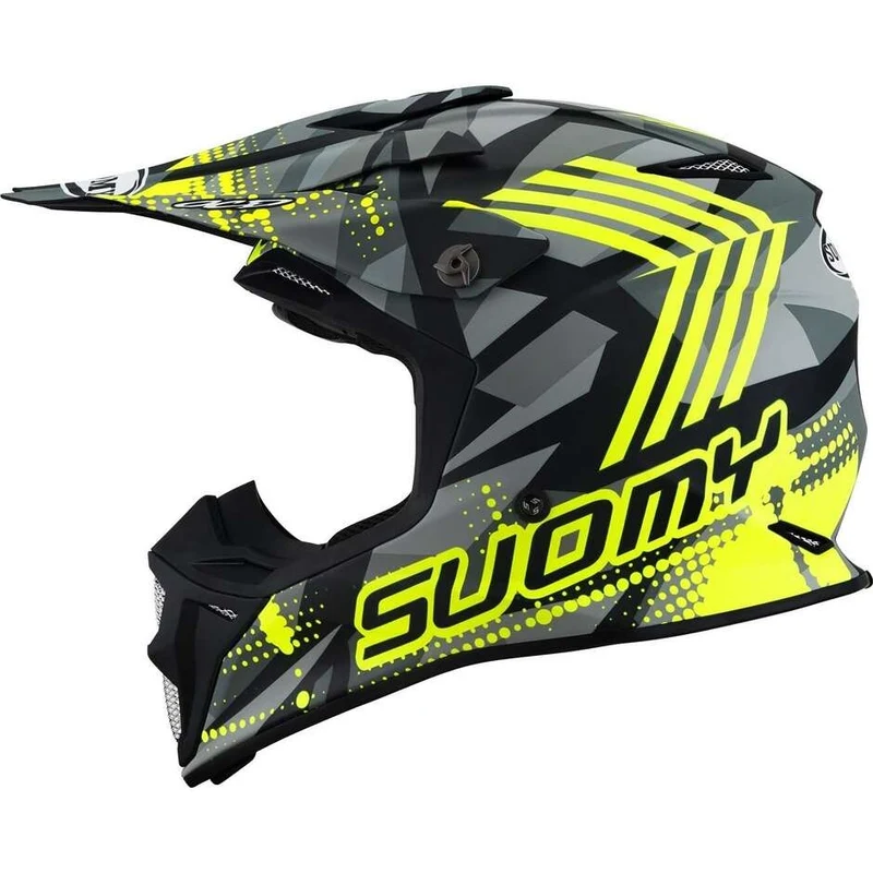 SUOMY-CASCOS MX SPEED PRO SERGEANT MATT GREY/YELLOW FLUO