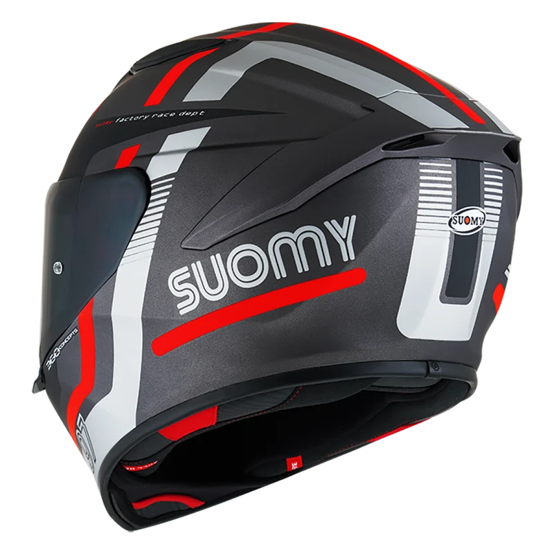 SUOMY-CASCOS TRACK-1 NINETY SEVEN MATT GUN METAL/RED E06