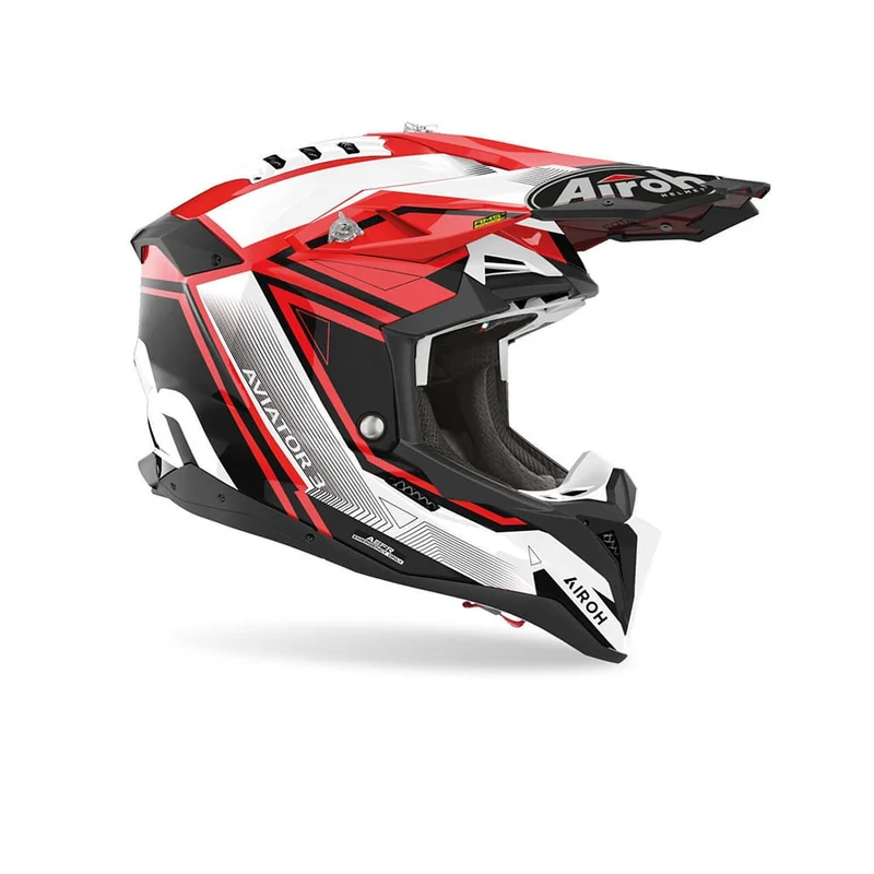 AIROH AVIATOR 3 LEAGUE Motocicleta Tierra Casco Brillo Rojo
