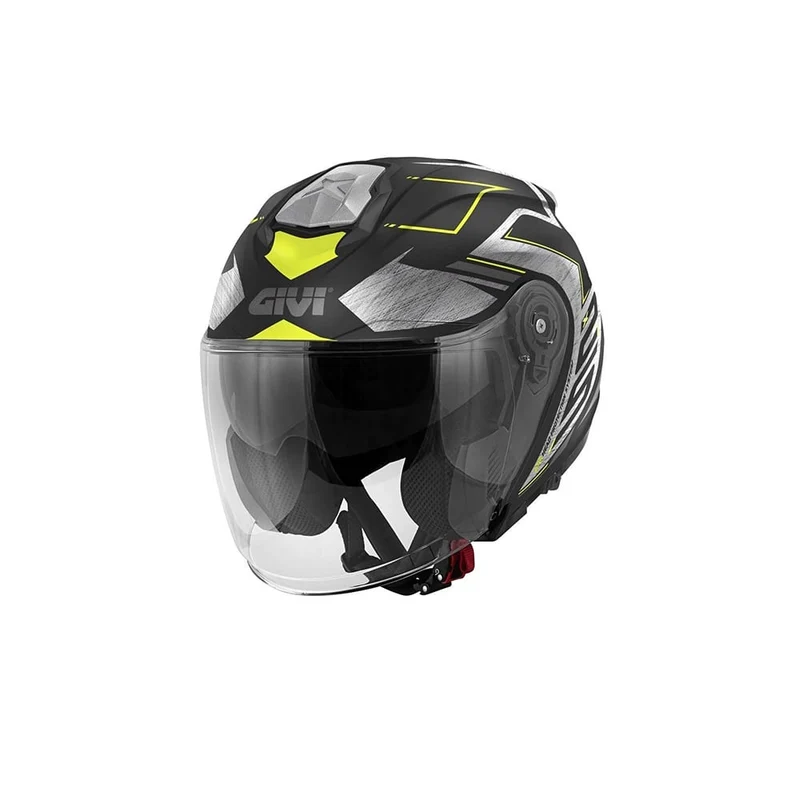GIVI X.25 CASCO JET TRACE GRIS NEGRO AMARILLO