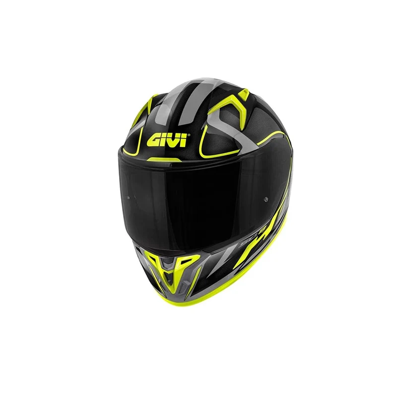 GIVI 50.8 Moto Integral Casco Negro Titanio Amarillo (RCB)