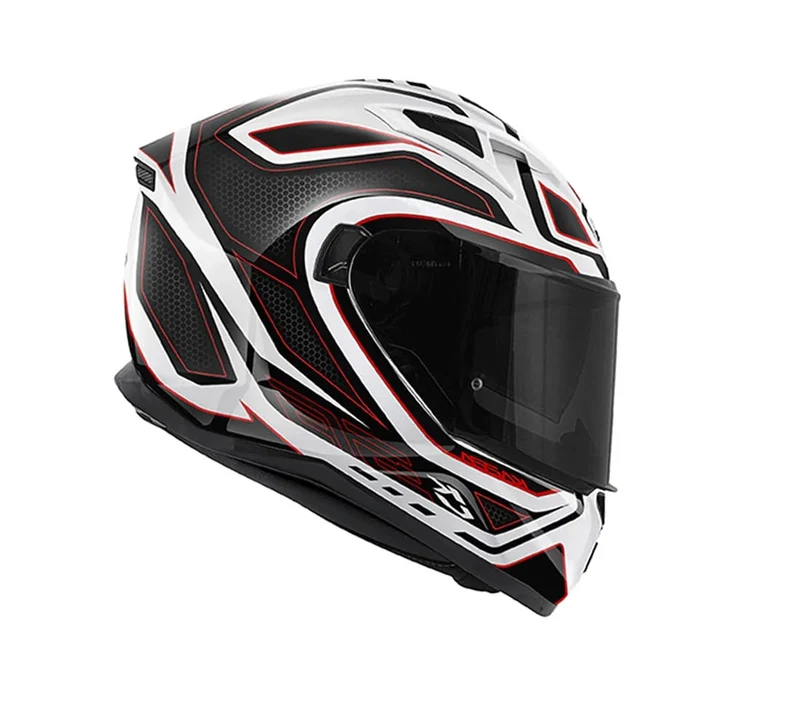 KAPPA KV56 Moto Integral Turismo Casco Rojo Neon Blanco