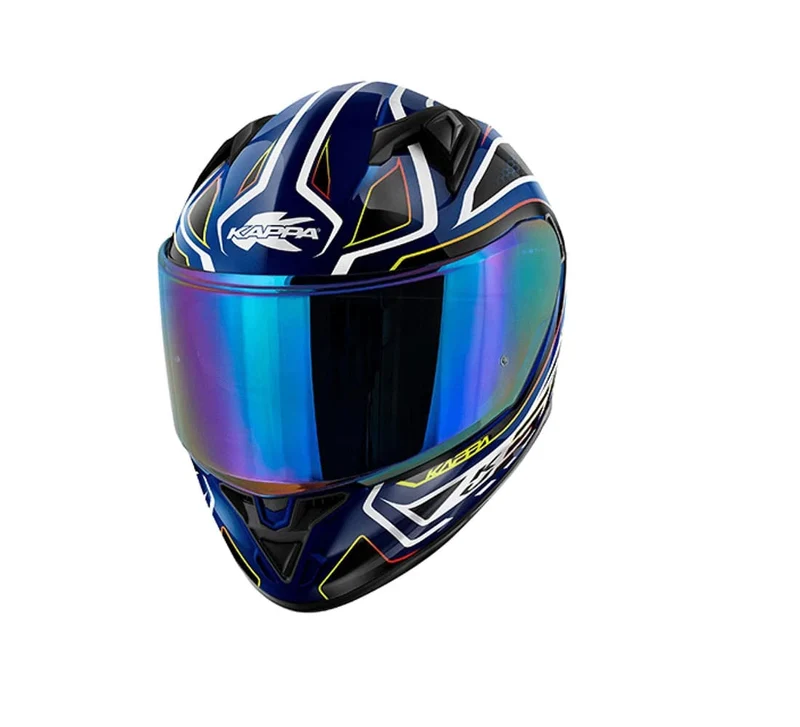 KAPPA KV56 Moto Integral Casco Neon Negro Azul