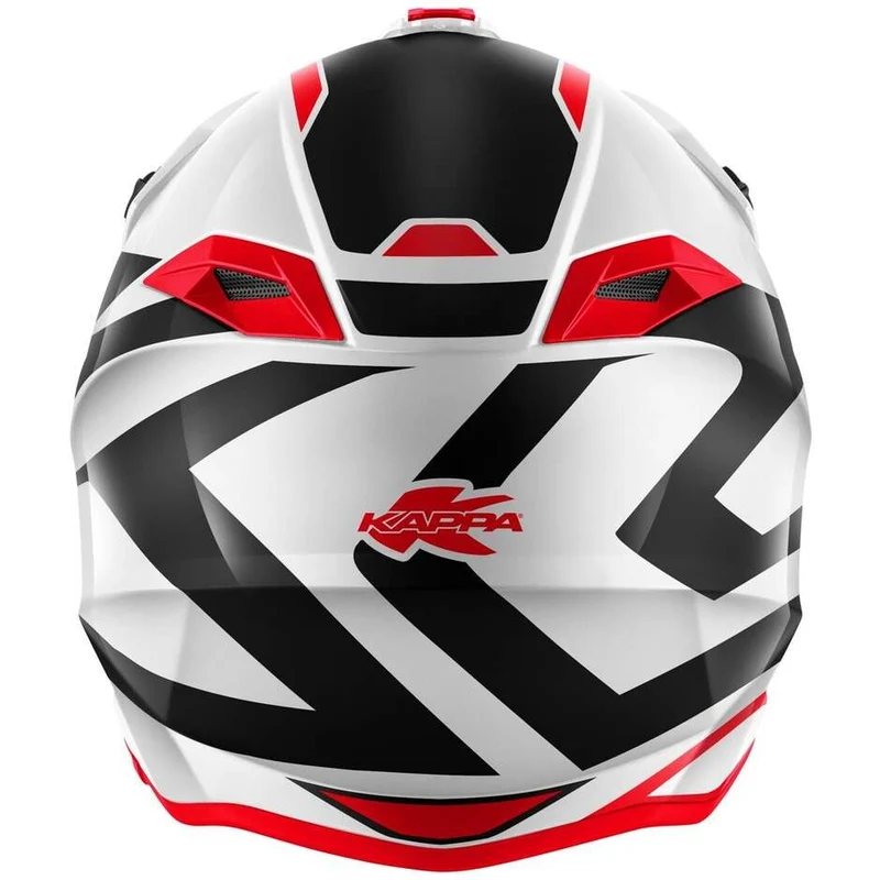 Kappa KV 49 Great motocross de Casco blanco rojo negro