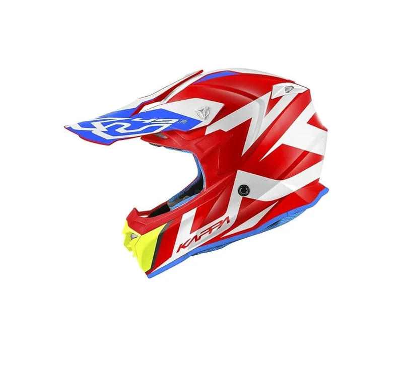 KAPPA KV49 Motocicleta Motocross Casco Rojo Blanco