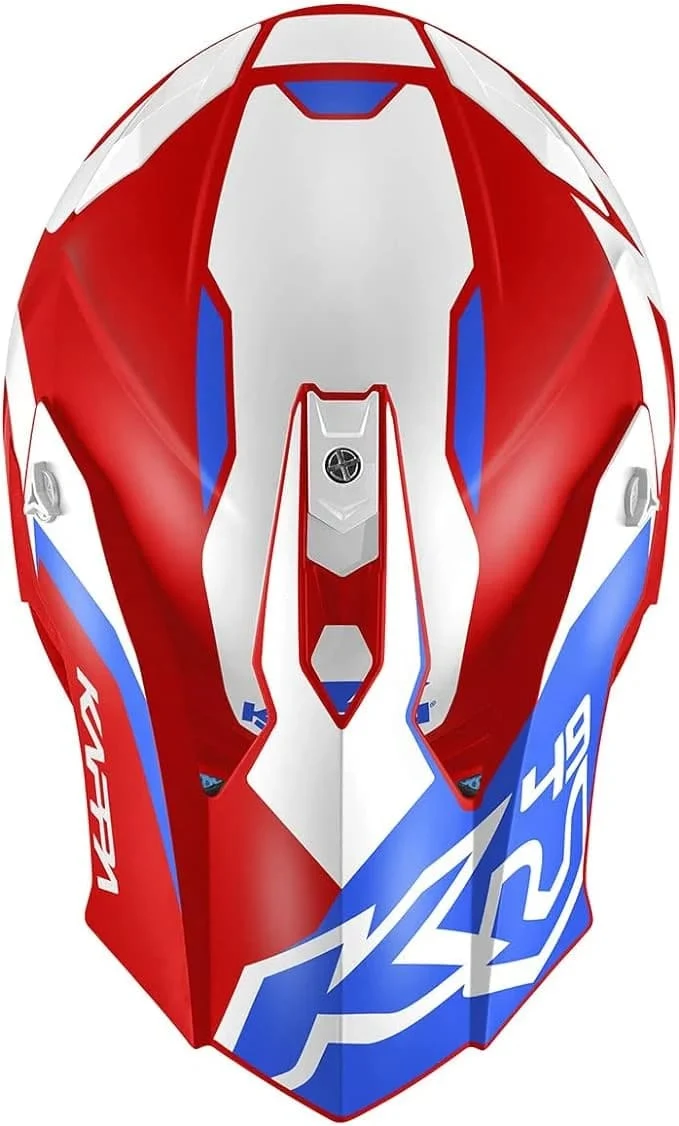 KAPPA KV49 Motocicleta Motocross Casco Rojo Blanco