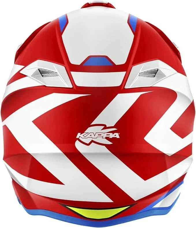 KAPPA KV49 Motocicleta Motocross Casco Rojo Blanco