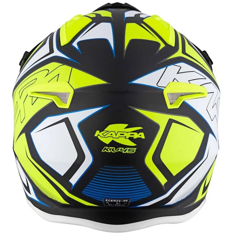 KAPPA KV45 Trial Gemini Urbano Jet Casco Negro Amarillo Blanco