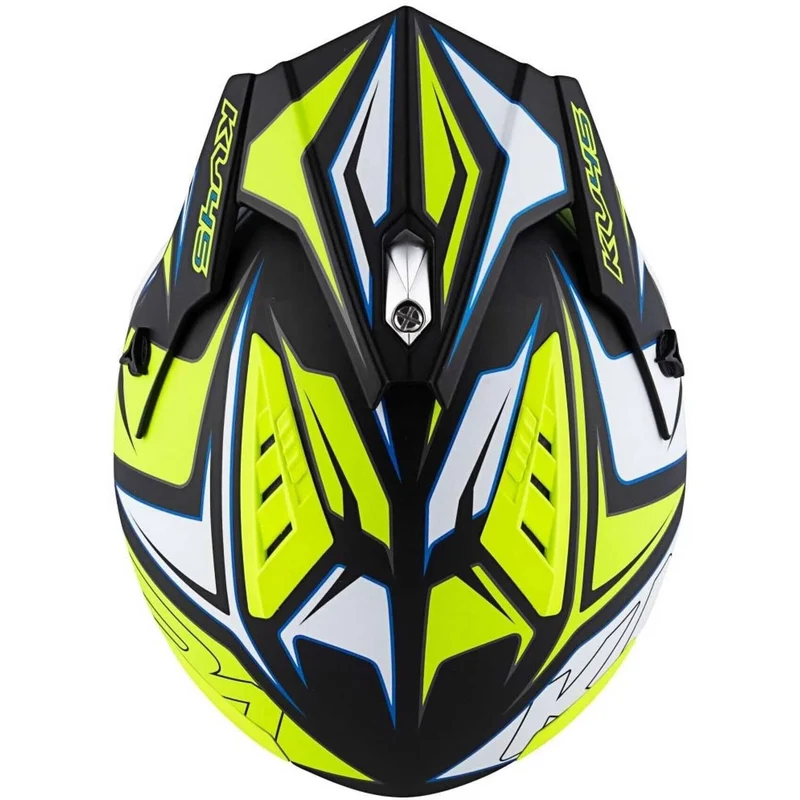 KAPPA KV45 Trial Gemini Urbano Jet Casco Negro Amarillo Blanco