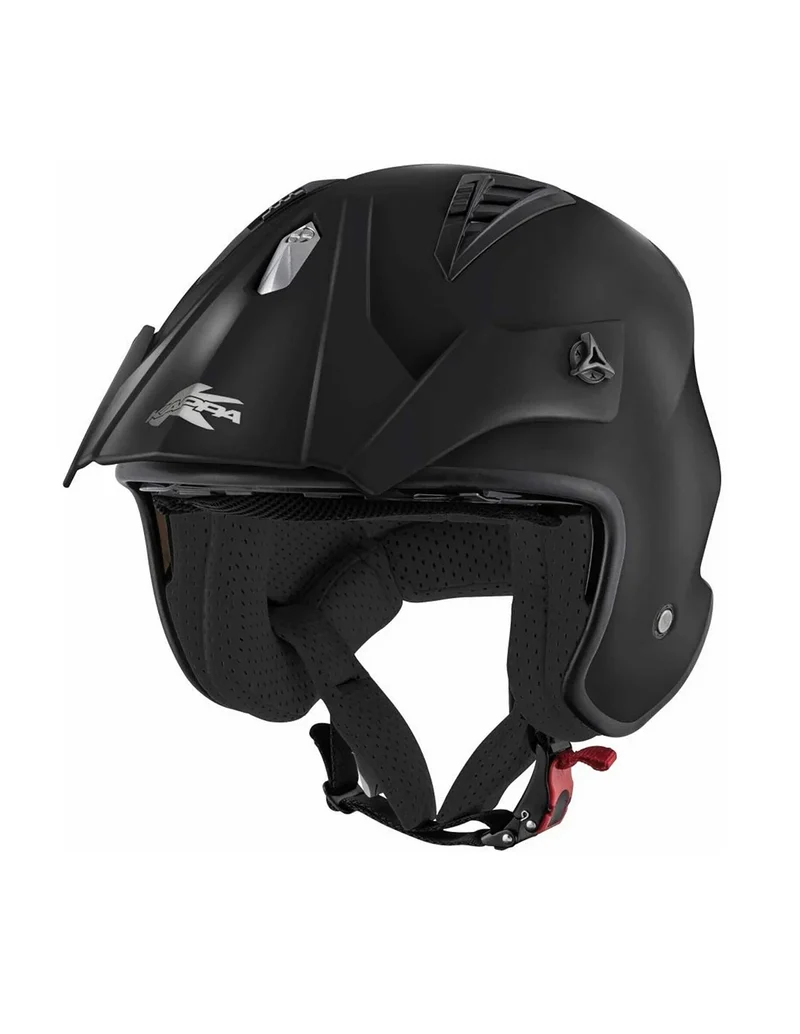 KAPPA KV45 Trial Basic Clásico Jet Casco Ligero Negro Mate