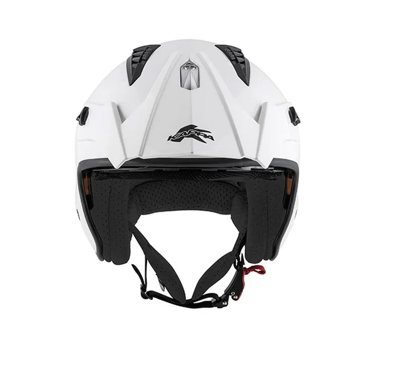 KAPPA KV45 Trial Estilo Retro Jet Casco Blanco Brillante