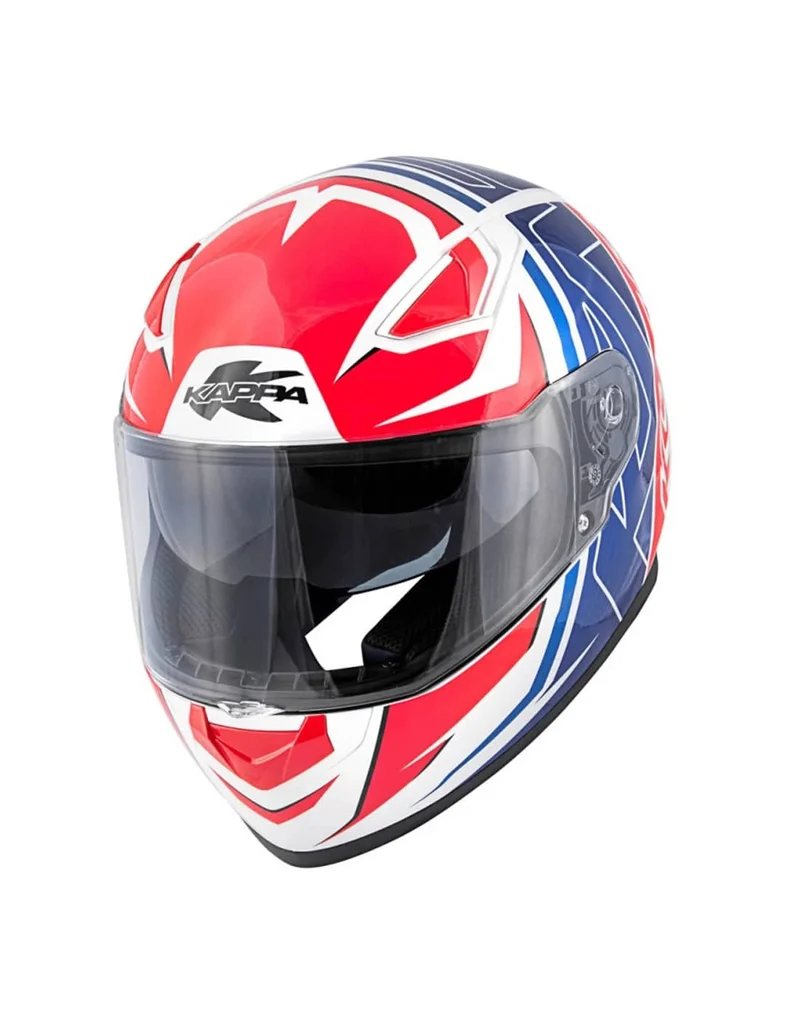 KAPPA KV41 Dallas Moto Integral Turismo Casco Blanco Brillante Rojo