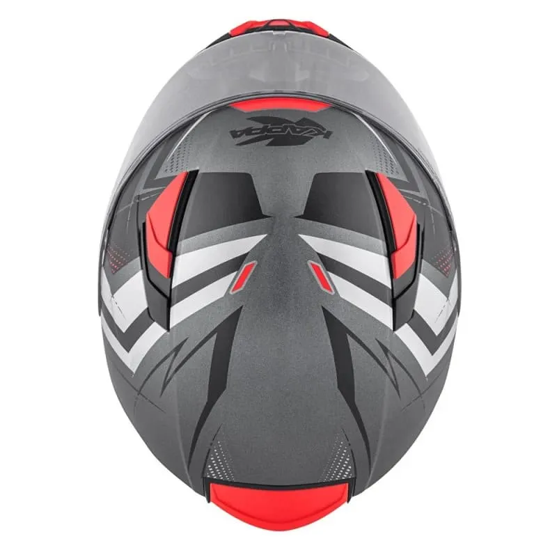 KAPPA KV41 Dallas Scraps Moto Integral Casco Rojo Titanio Mate