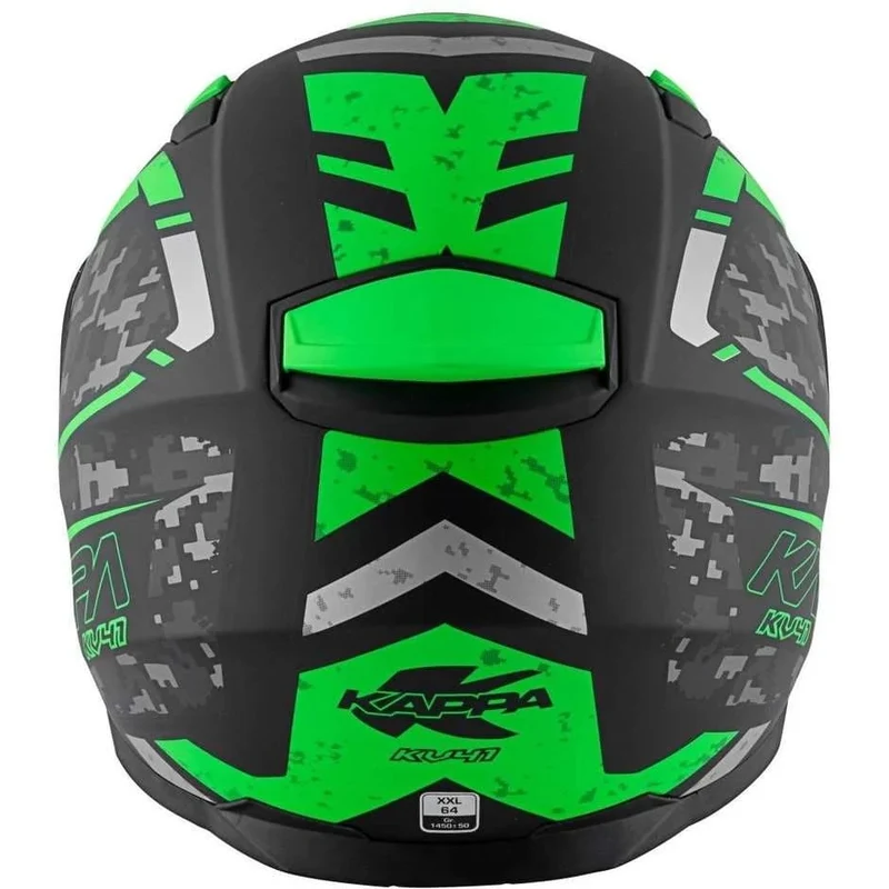 KAPPA KV41 Dallas Moto Casco Integral Negro Mate Verde