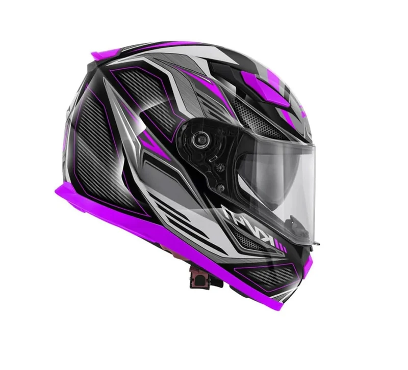 KAPPA KV41 Dallas Moto Luchadora Mujer Casco Negro Mate Rosa