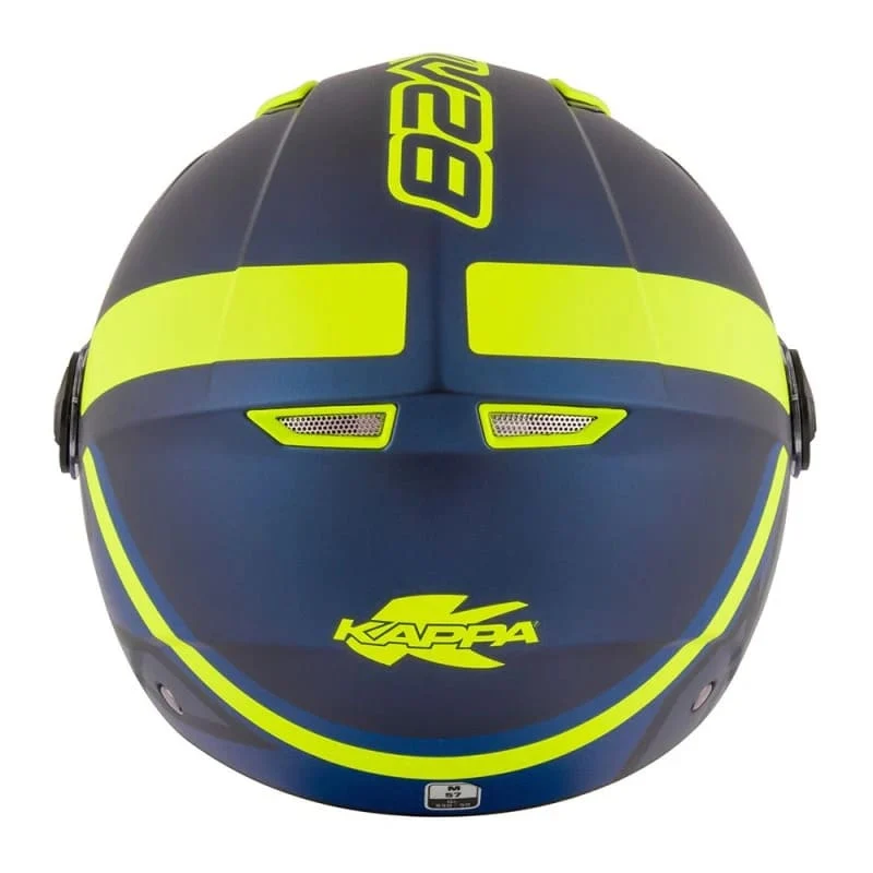 KAPPA KV40 Hawaii Scooter Cara Abierta Casco Azul Mate Amarillo