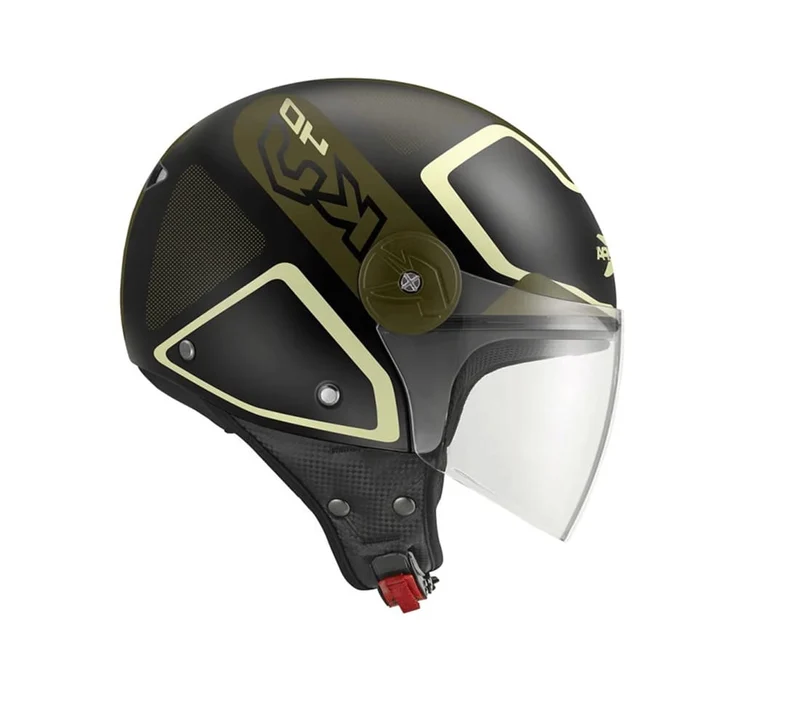 KAPPA DJet KV40 Hawaii Moto Montar Calle Casco Negro Verde