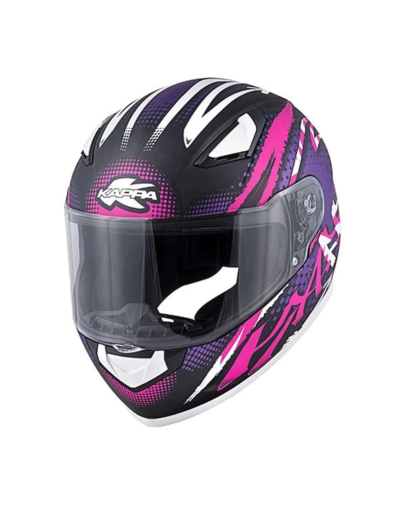 KAPPA KV38 Houston Señora Motocicleta Integral Casco Rosa Morado Negro