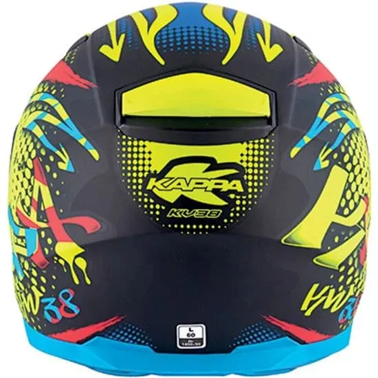 KAPPA KV38 Houston Moto Integral Casco Negro Azul