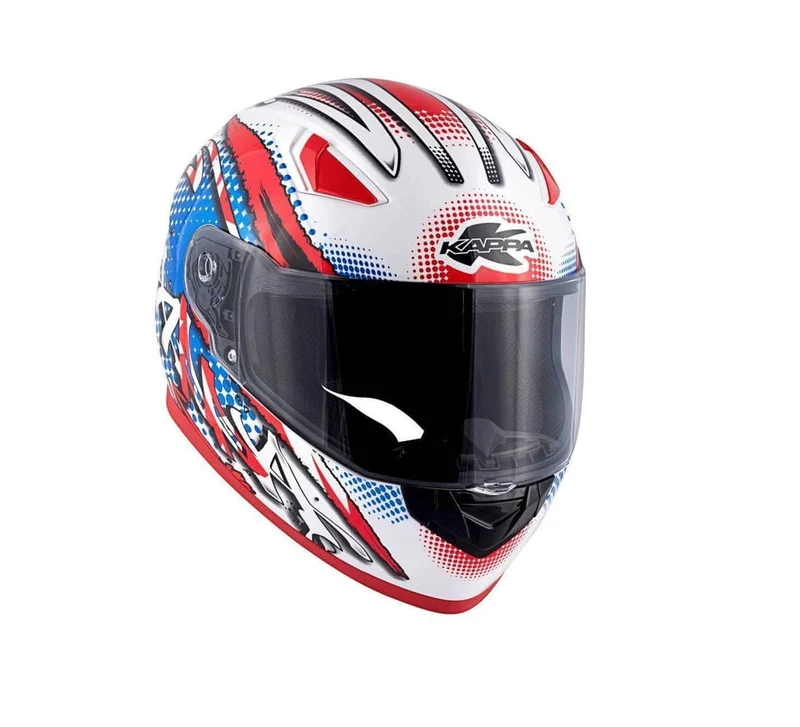 KAPPA KV38 Houston Moto Integral Casco Blanco Rojo
