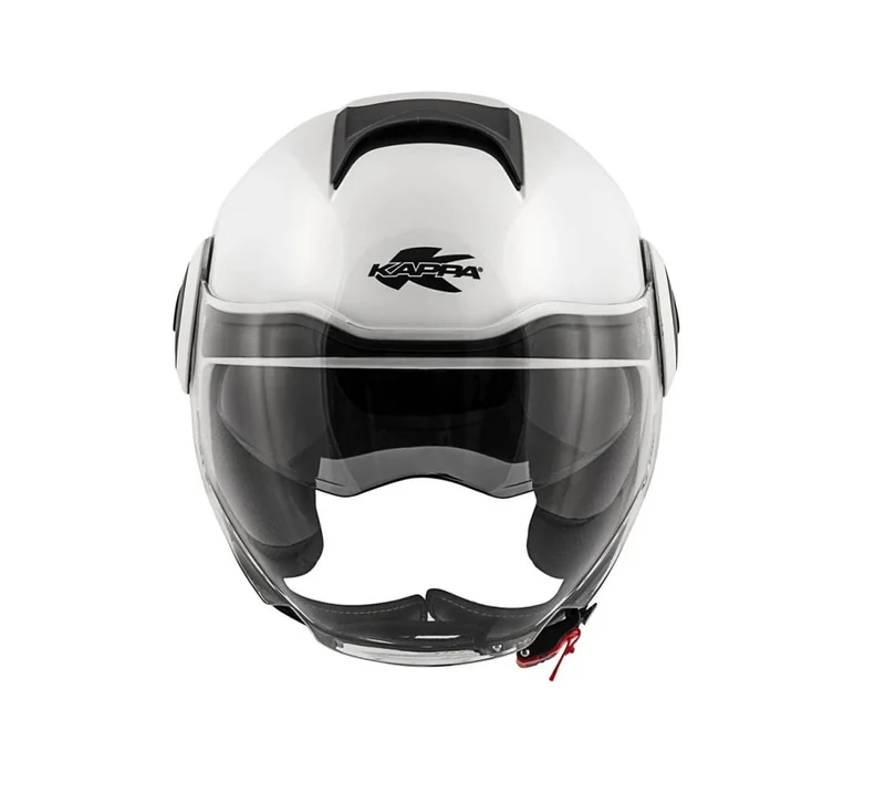 KAPPA KV37 EVO Moto Cara Abierta Casco Blanco Negro
