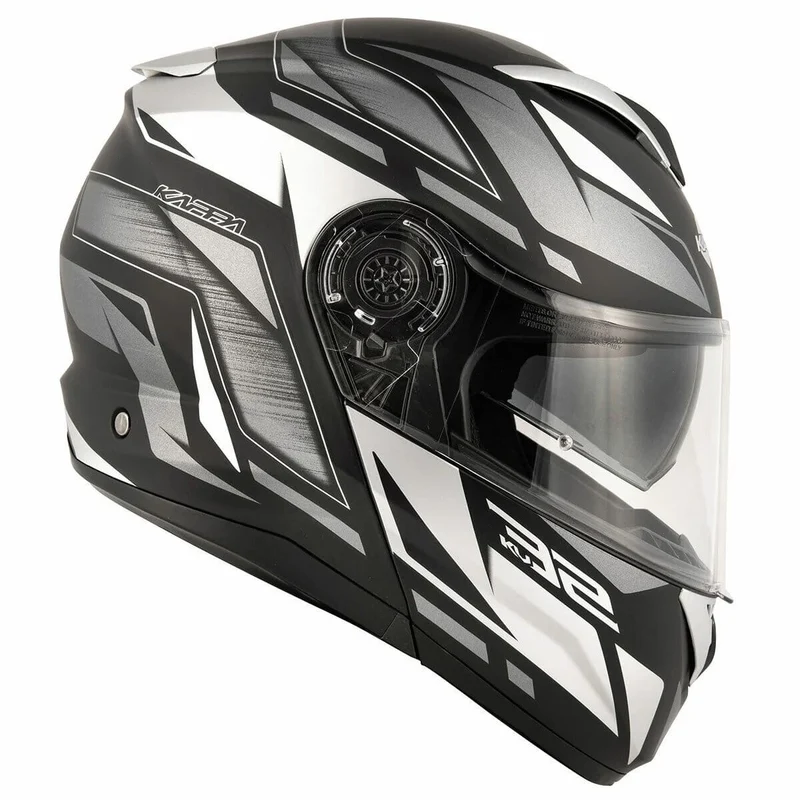 KAPPA KV32 Orlando Moto Abatible Casco Negro Plata
