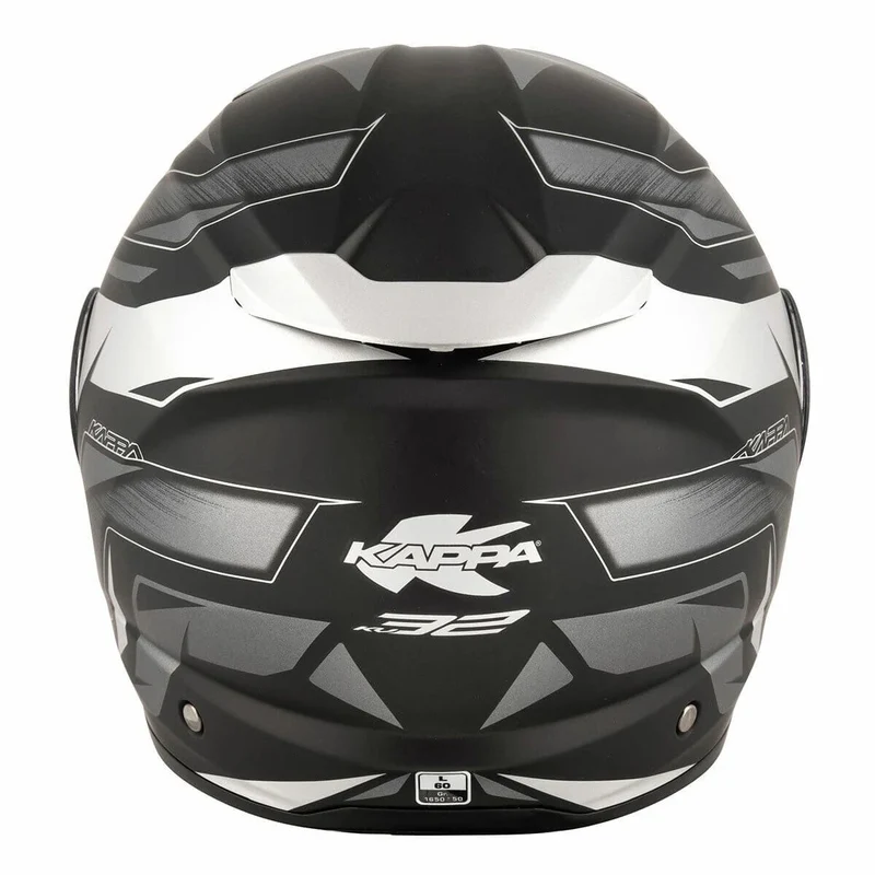 KAPPA KV32 Orlando Moto Abatible Casco Negro Plata