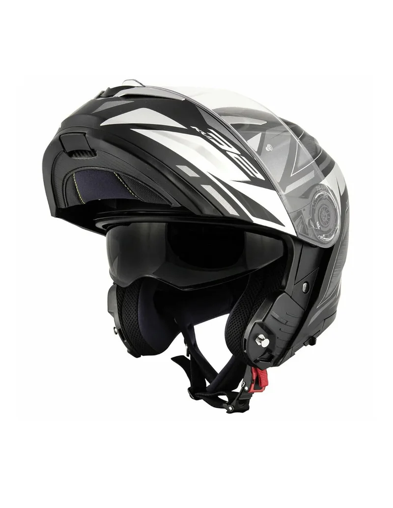KAPPA KV32 Orlando Moto Abatible Casco Negro Plata