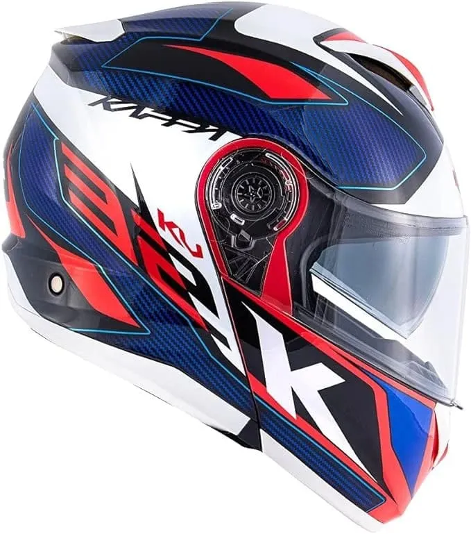 KAPPA KV32 Orlando Moto Seguridad Modular Casco Matt Azul Rojo